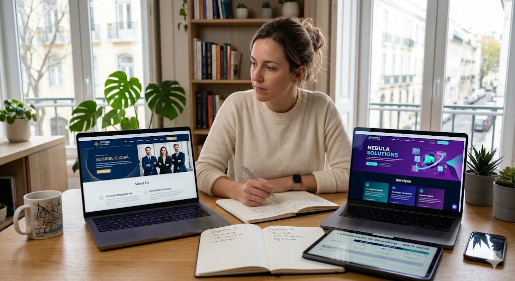 cliente a comparar duas empresas agencia de marketing digital