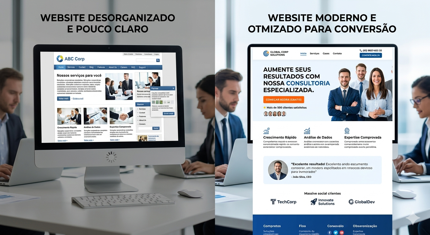 comparacao entre dois sites agencia de marketing digital