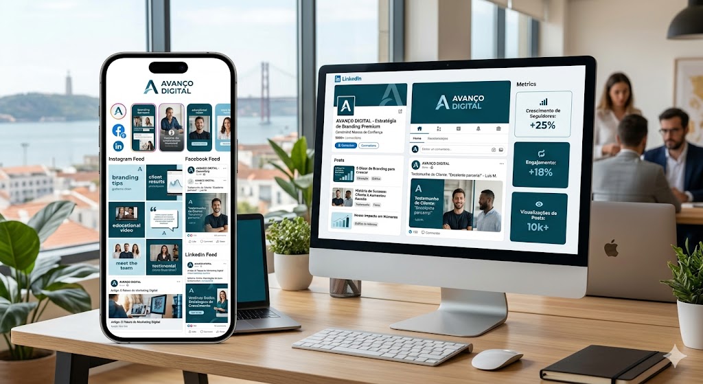 mockup redes sociais agencia de marketing digital
