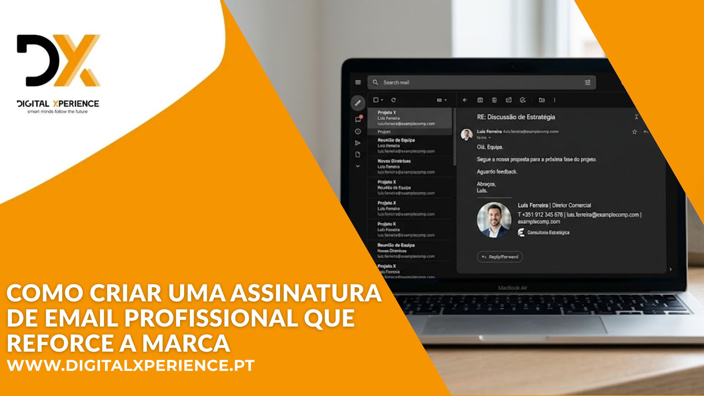 como criar uma assinatura de email profissional
