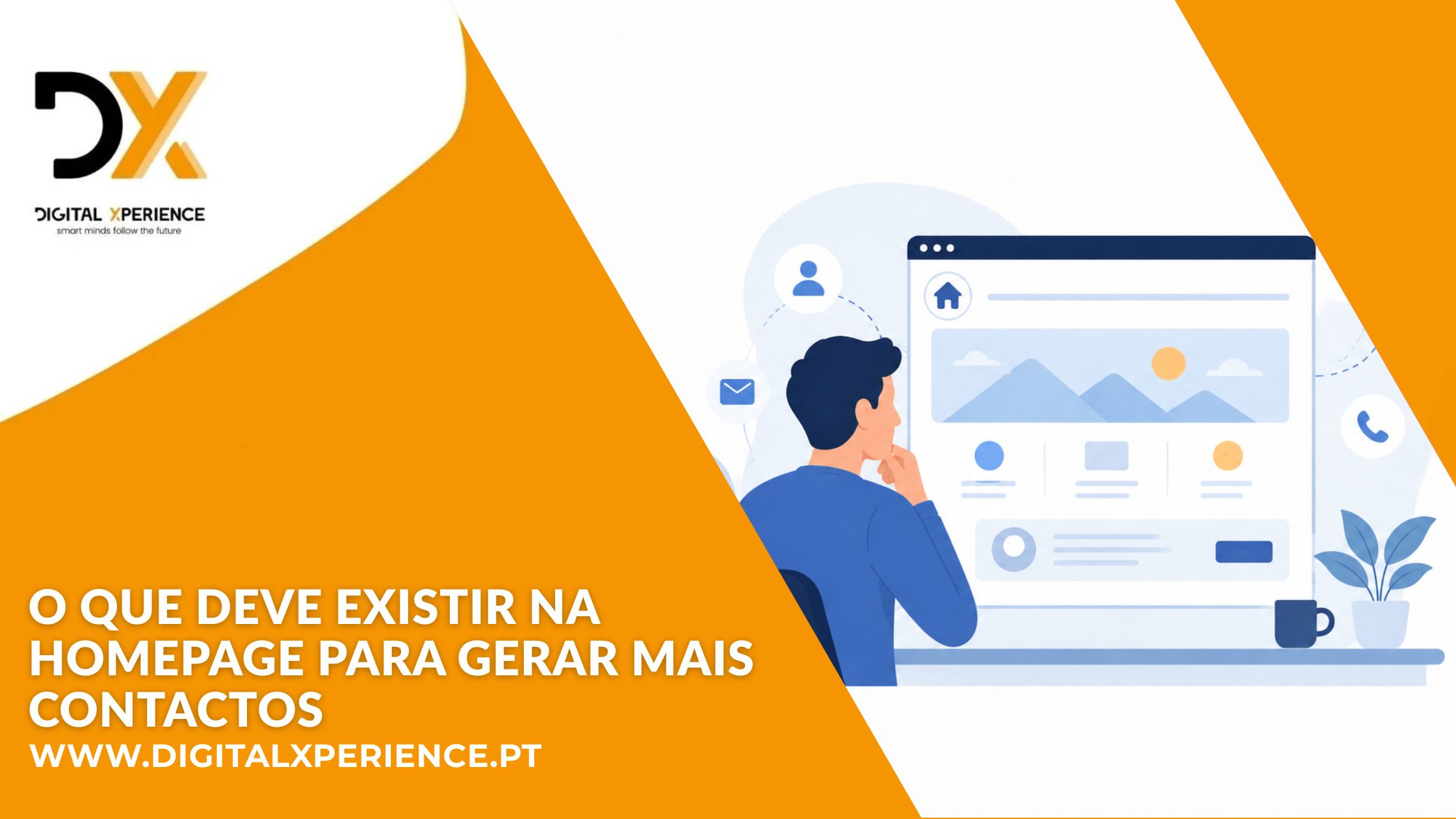 homepage para gerar contactos