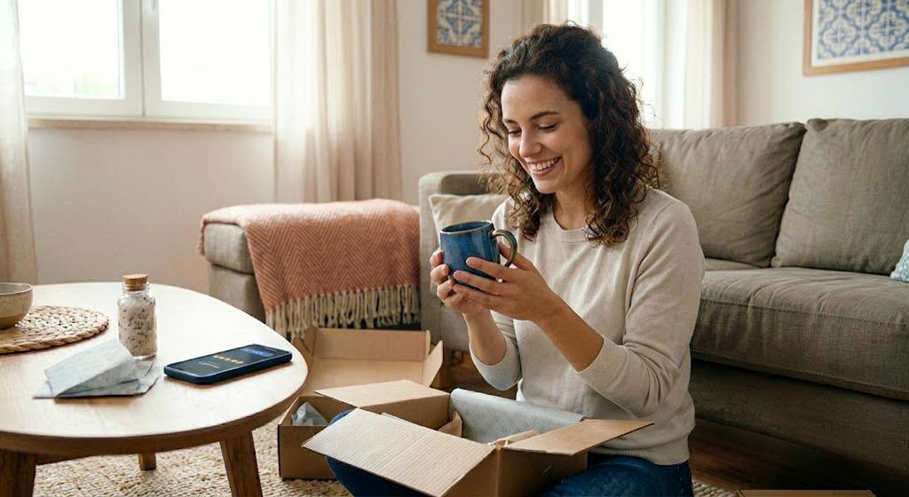 cliente satisfeito com encomenda recebida agencia de marketing digital