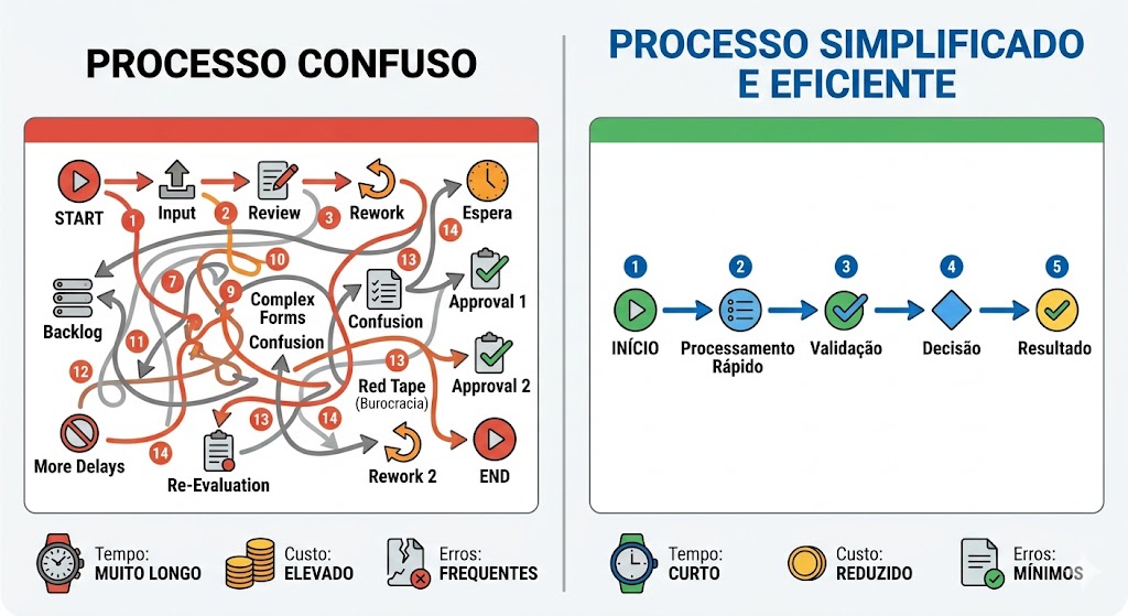 comparacao visual processo confuso eficiente agencia de marketing digital