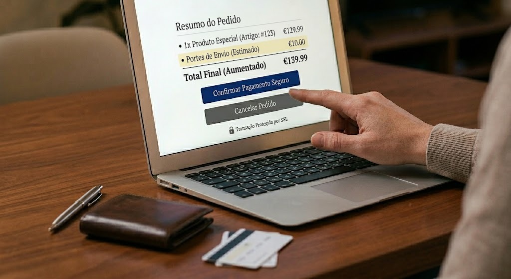 ecra de checkout com valor final a aumentar agencia de marketing digital