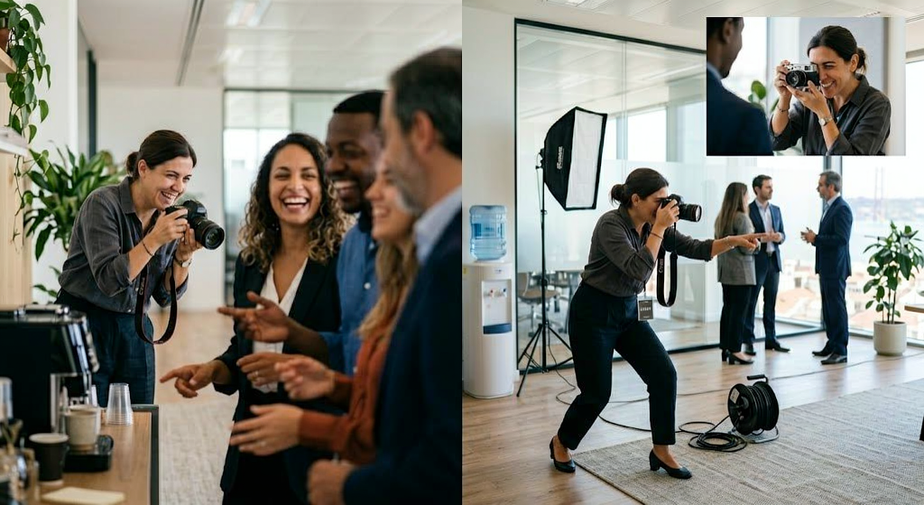 fotografo a captar momentos espontaneos nos bastidores agencia de marketing digital