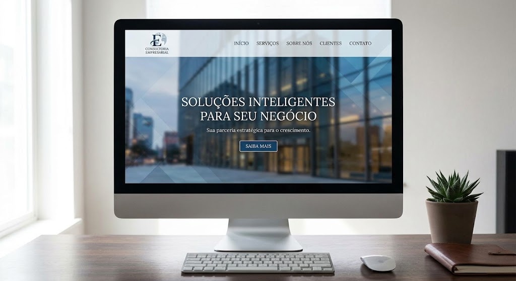 homepage de site empresarial sofisticado agencia de marketing digital