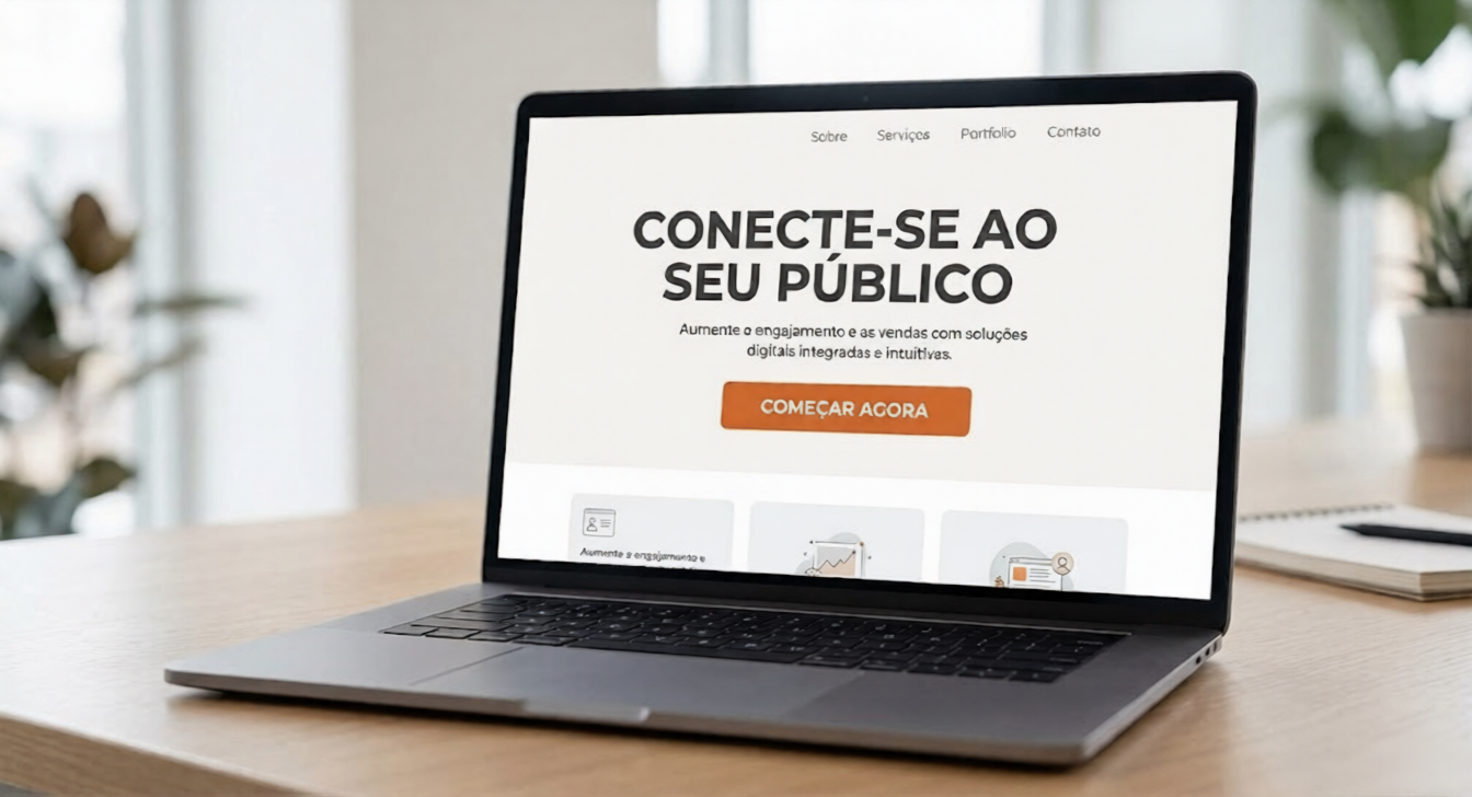 homepage de site mensagem clara botao acao agencia de marketing digital