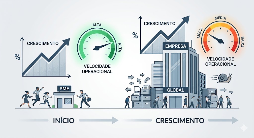 ilustracao de uma empresa a crescer em dimensao agencia de marketing digital