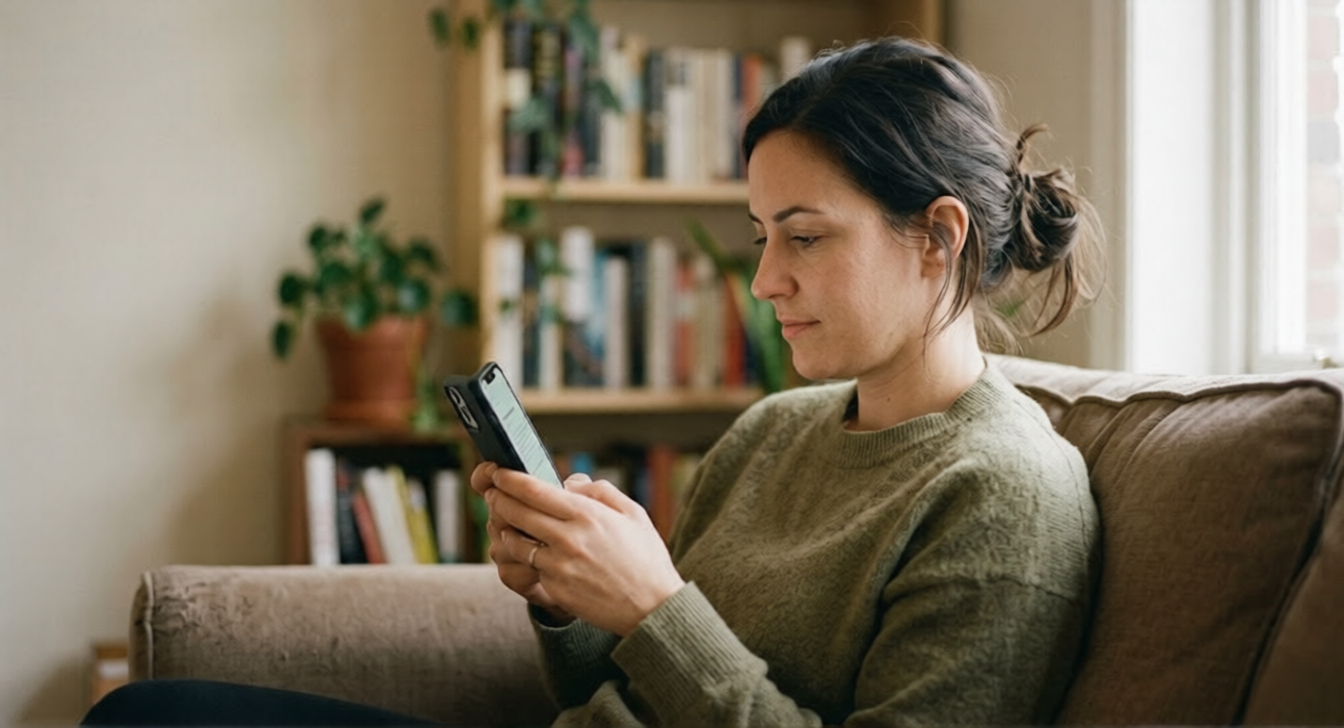 pessoa a ler conteudo num smartphone agencia de marketing digital