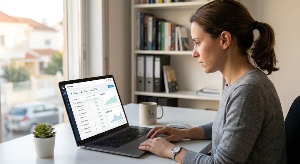 profissional a gerir uma base de dados agencia de marketing digital