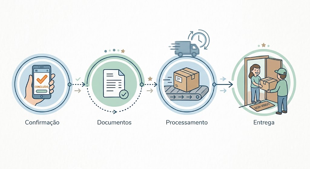 timeline de acompanhamento de encomenda agencia de marketing digital
