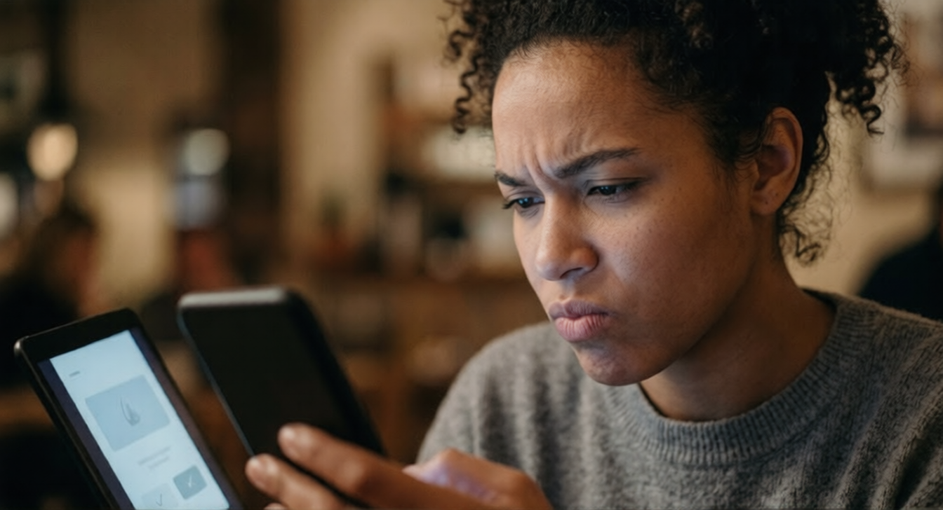 utilizador a olhar para o ecra em modo de decisao rapida agencia de marketing digital