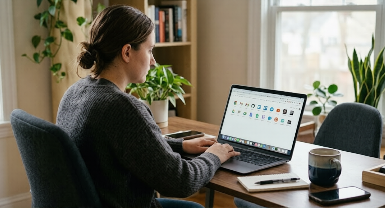utilizador com varias abas abertas agencia de marketing digital