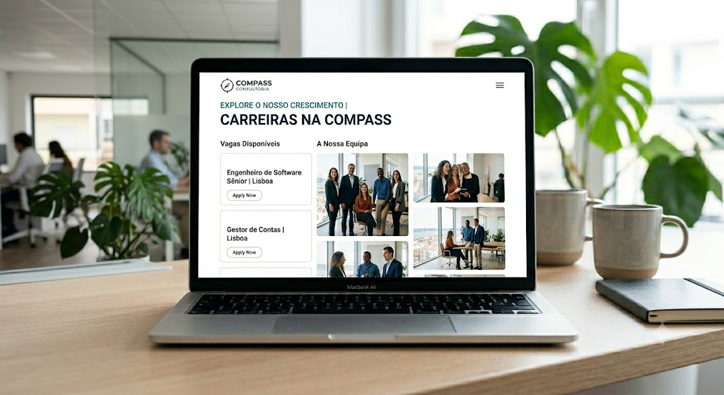 website empresarial com seccao de carreiras organizada agencia de marketing digital